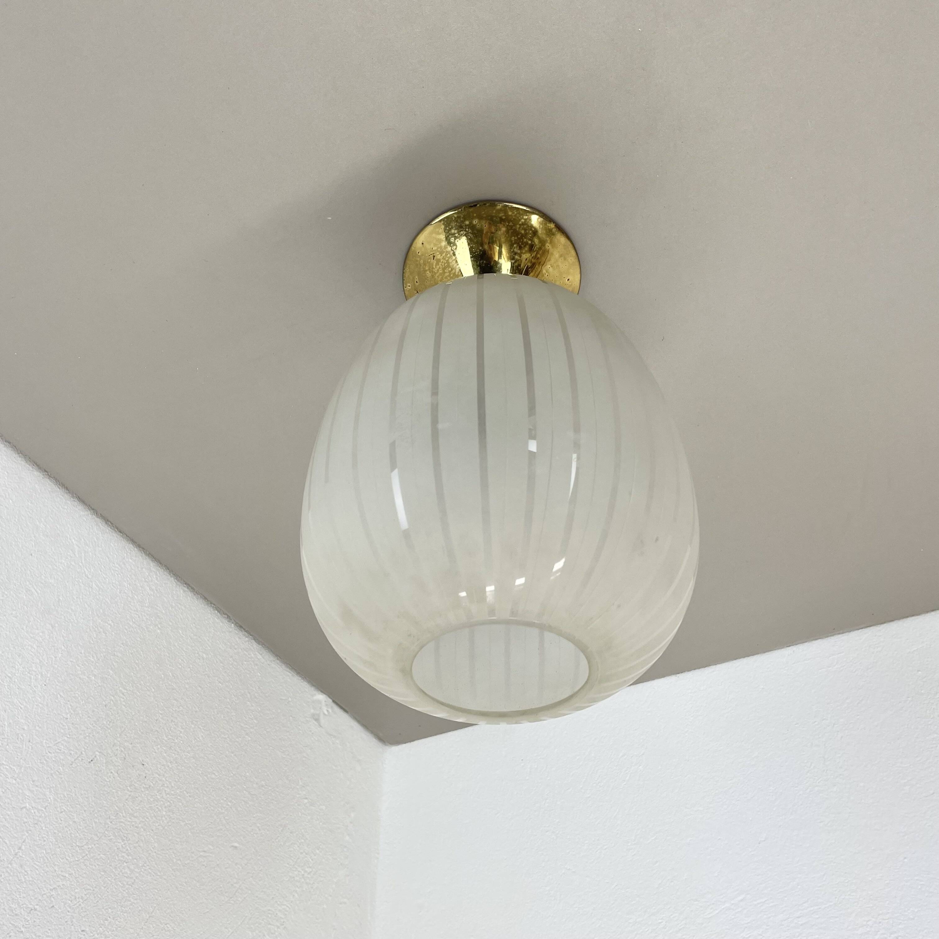 Rare "POMONA" Ceiling Light by Wilhelm Wagenfeld, Peill + Putzler, Germany