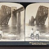 Old photography stereo, stereograph, luxury albumine 1903 Great Bridge Scotland