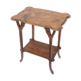 Tea table in marquetry by Émile Gallé