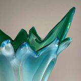 Vintage Murano Vase Grand Blue-Green, Italy, 1970s