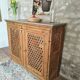 Antique solid pine sideboard with a zinc top.