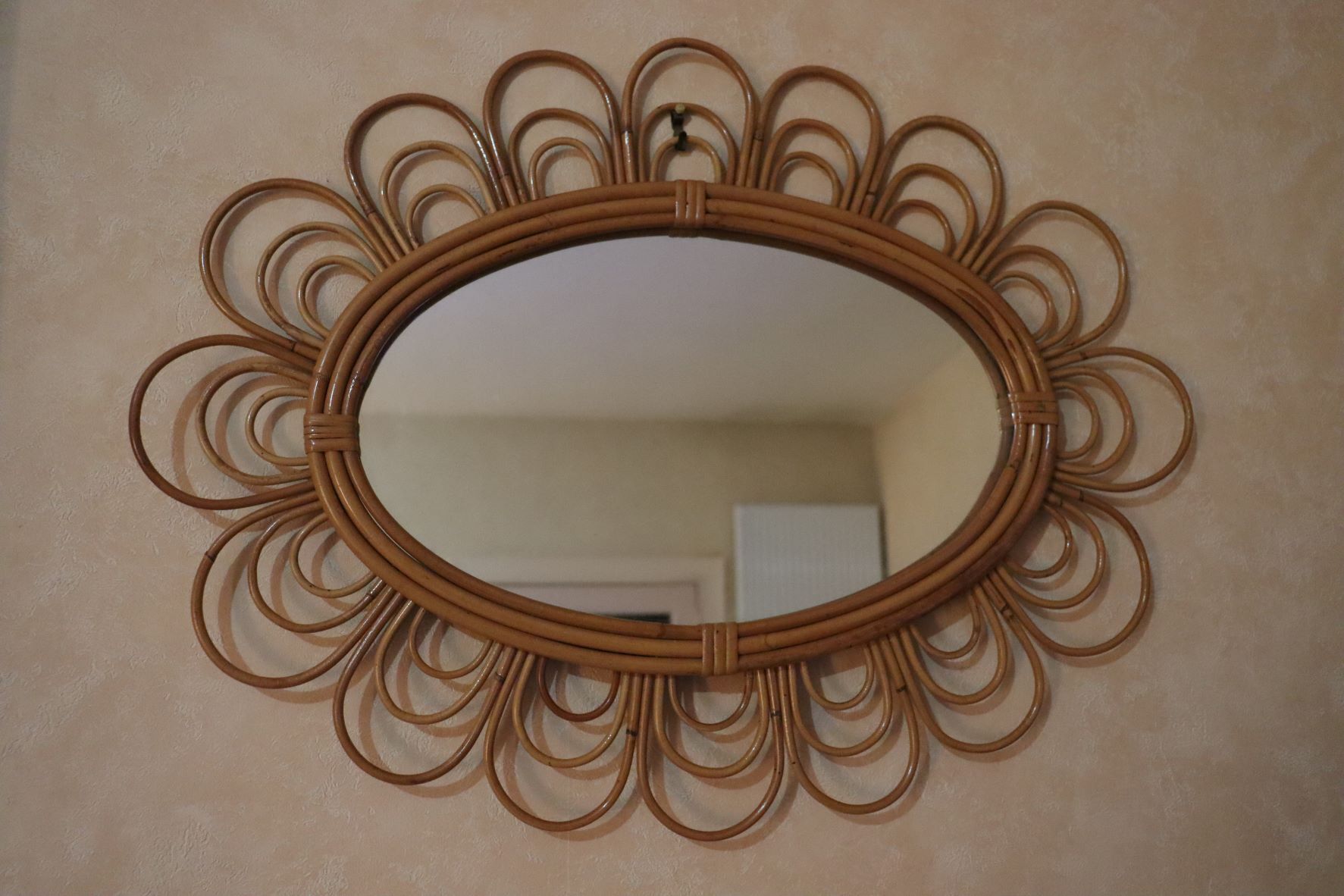 Rattan mirror