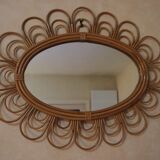 Rattan mirror