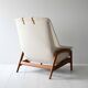 1950s/60s Scandinavian teak lounge chair with ottoman