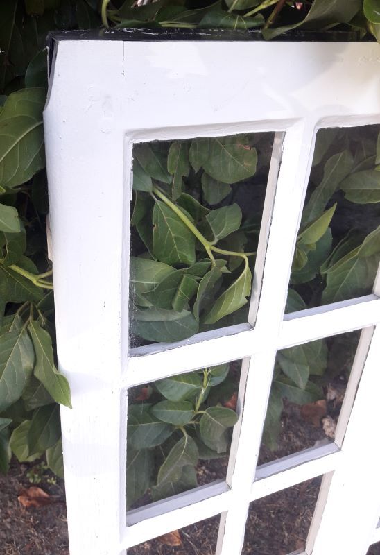 Old oak window H96.9xL81cm small panes