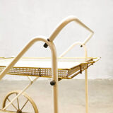 Midcentury vintage brass & steel trolley 'italian chique'