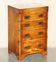Military desk Harrods in Burr Yew wood with leather, country style.