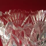 Vintage bohemian cut crystal vase