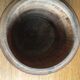 Round carved wooden box