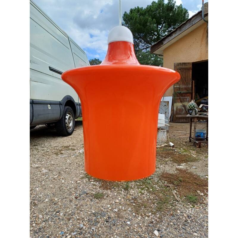 Vintage 70s opaline pendant light
