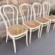 Set of 4 cream caned bistro chairs – Thonet, timeless elegance