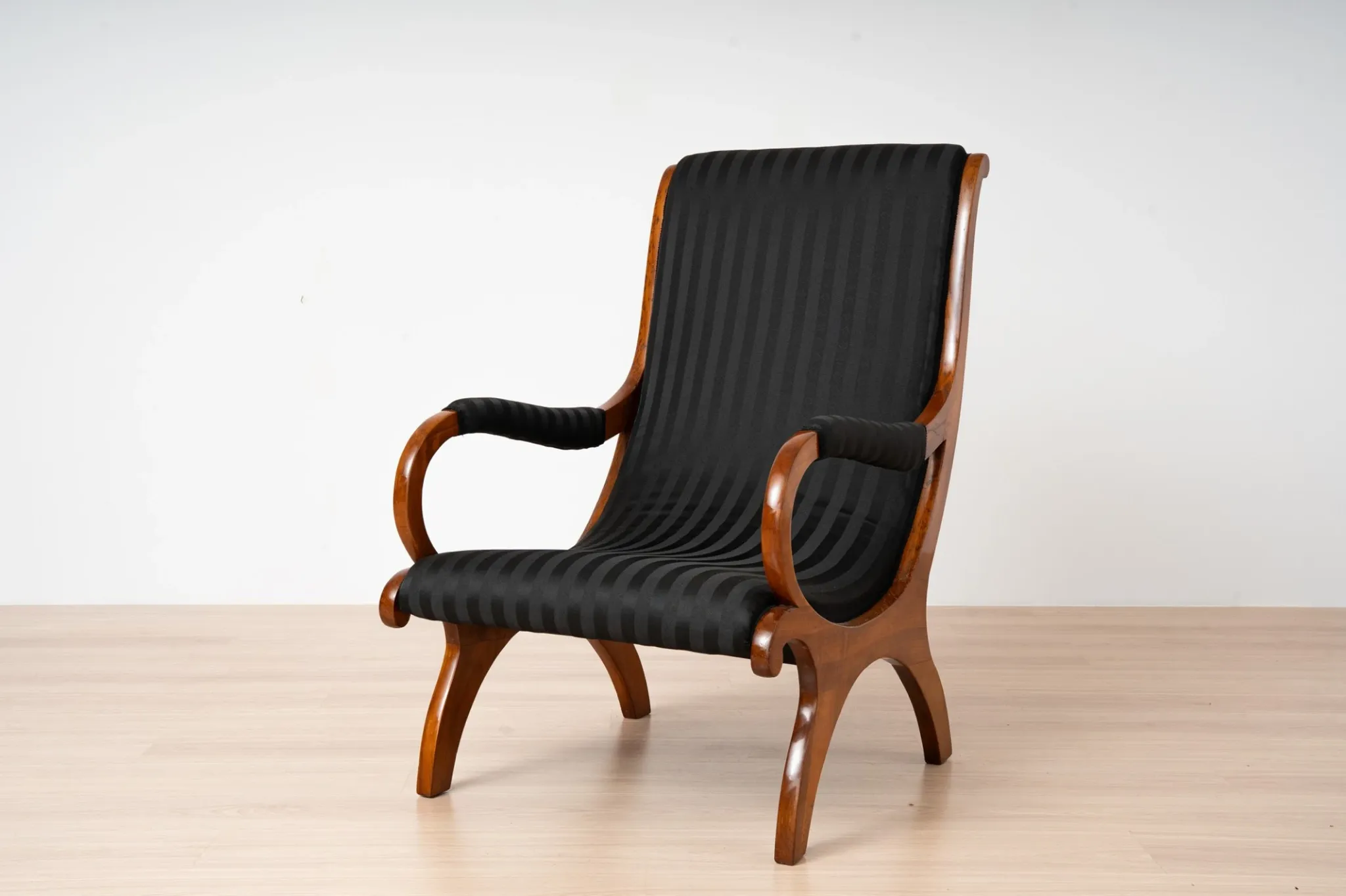 19th-Century Biedermeier Cherrywood Armchair, Germany, circa 1830-1850