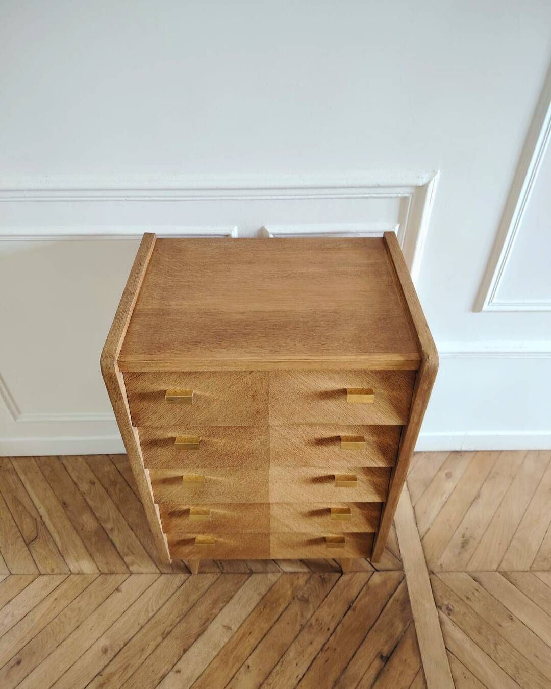 Renovated vintage chest of drawers, Scandinavian style, 1950s-60s.