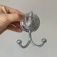 Pair of metal swan wall hooks