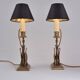 Paire de lampes chandeliers griffons de style néogothique, Angleterre années 1880