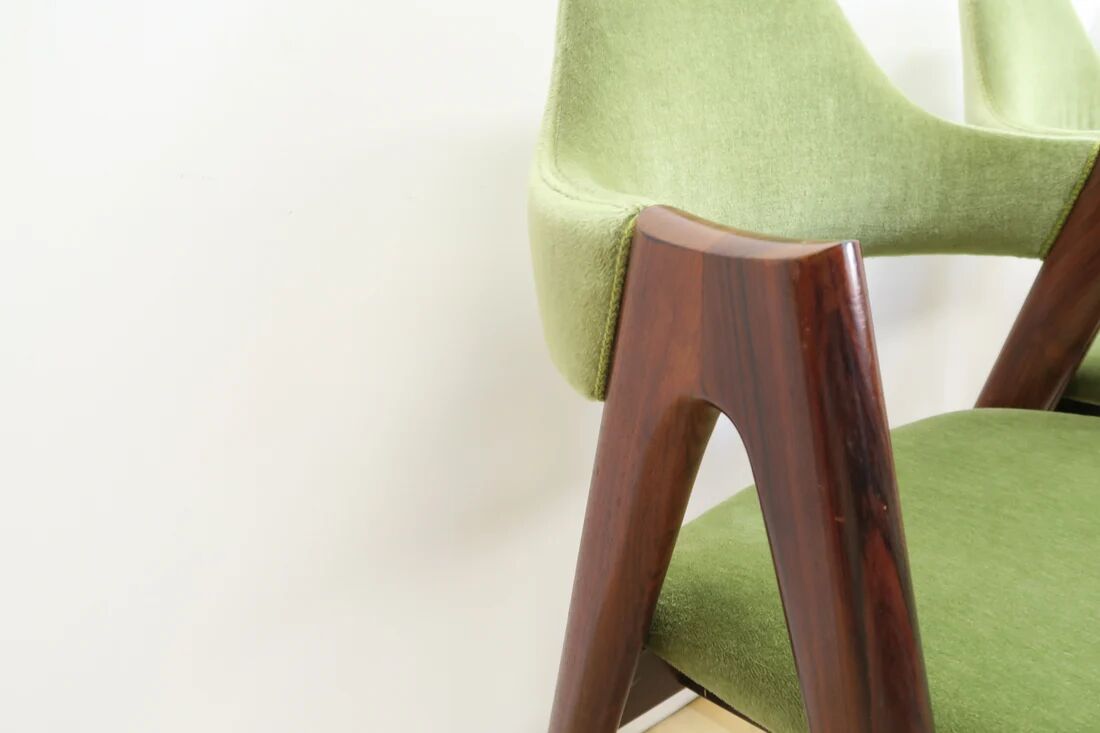 Ensemble de 6 chaises Compass par Kai Kristiansen, années 1960