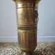 Vintage brass umbrella stand – lion head handles