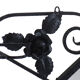 Art Deco coat rack in hammered iron at 5 pads with 30s mirror