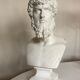 Greco-Roman bust in full plaster of Emperor Lucius Verus Borghese collection