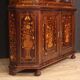 Dutch marquetry display cabinet from the 20th century