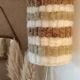 High glass lamp and vintage alpaca