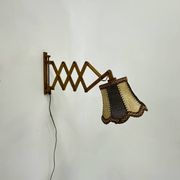 Vintage teak scissors wall lamp , 1960s