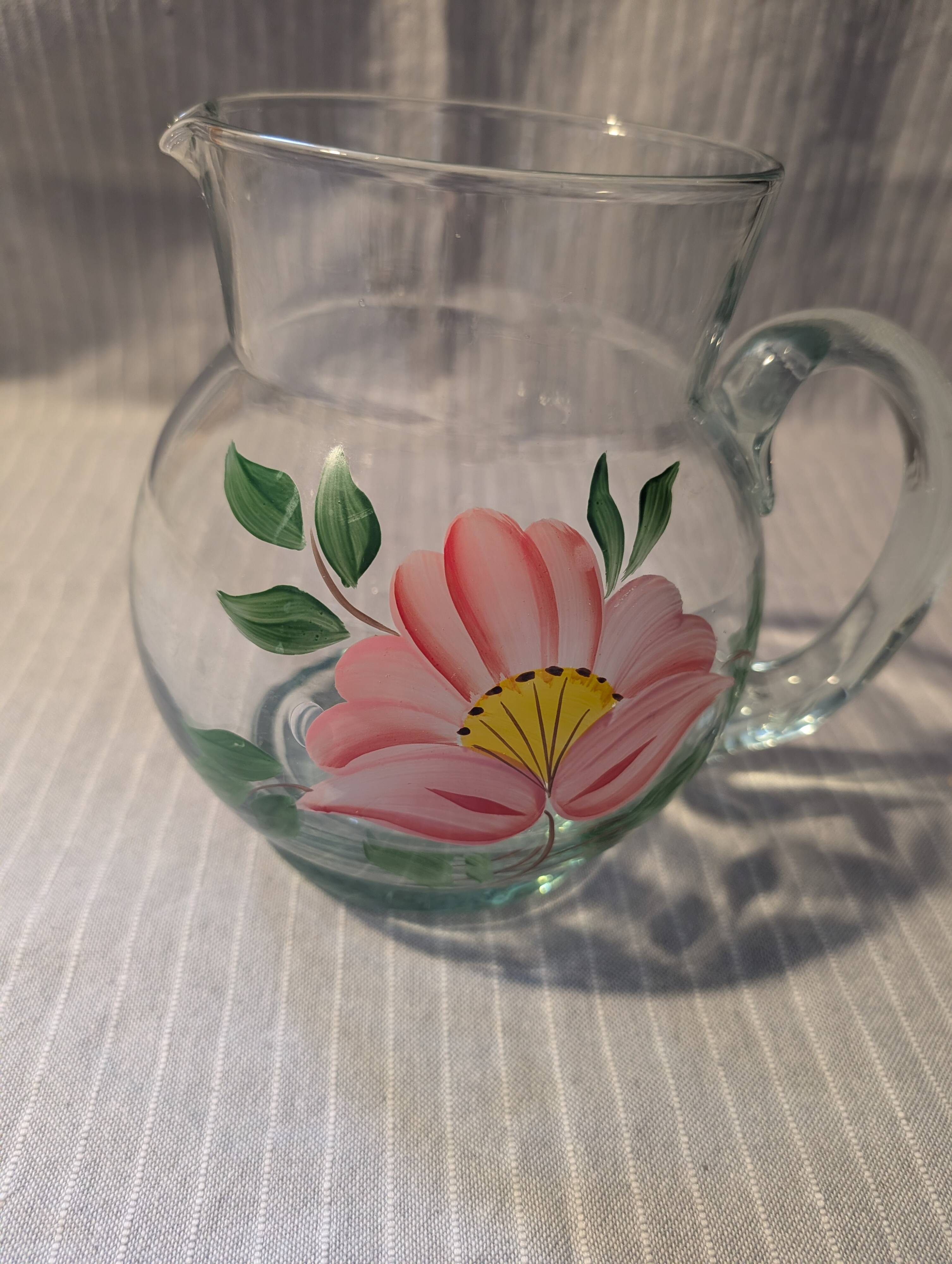 Decorative jug with floral pattern