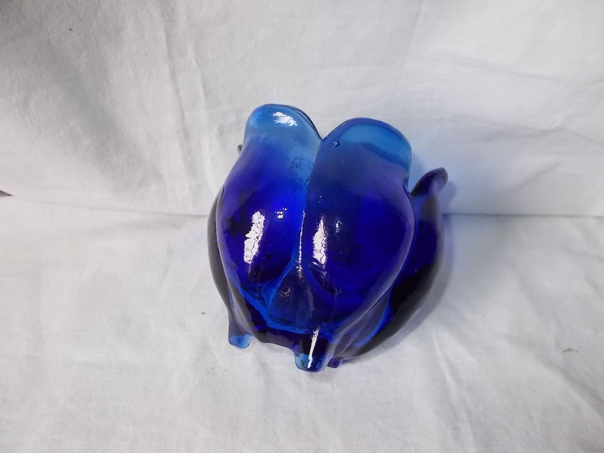 Blue glass vase