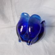 Blue glass vase