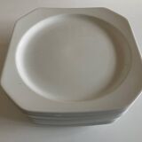 Set of 6 octagonal Scandinavian dinner plates 1970