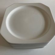 Set de 6 assiettes plates scandinaves octogonales 1970