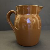 Glazed stoneware pitcher