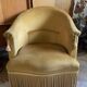 Toad armchair in vintage curry velvet