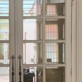 Double separation doors with transom and beveled glass 20th century