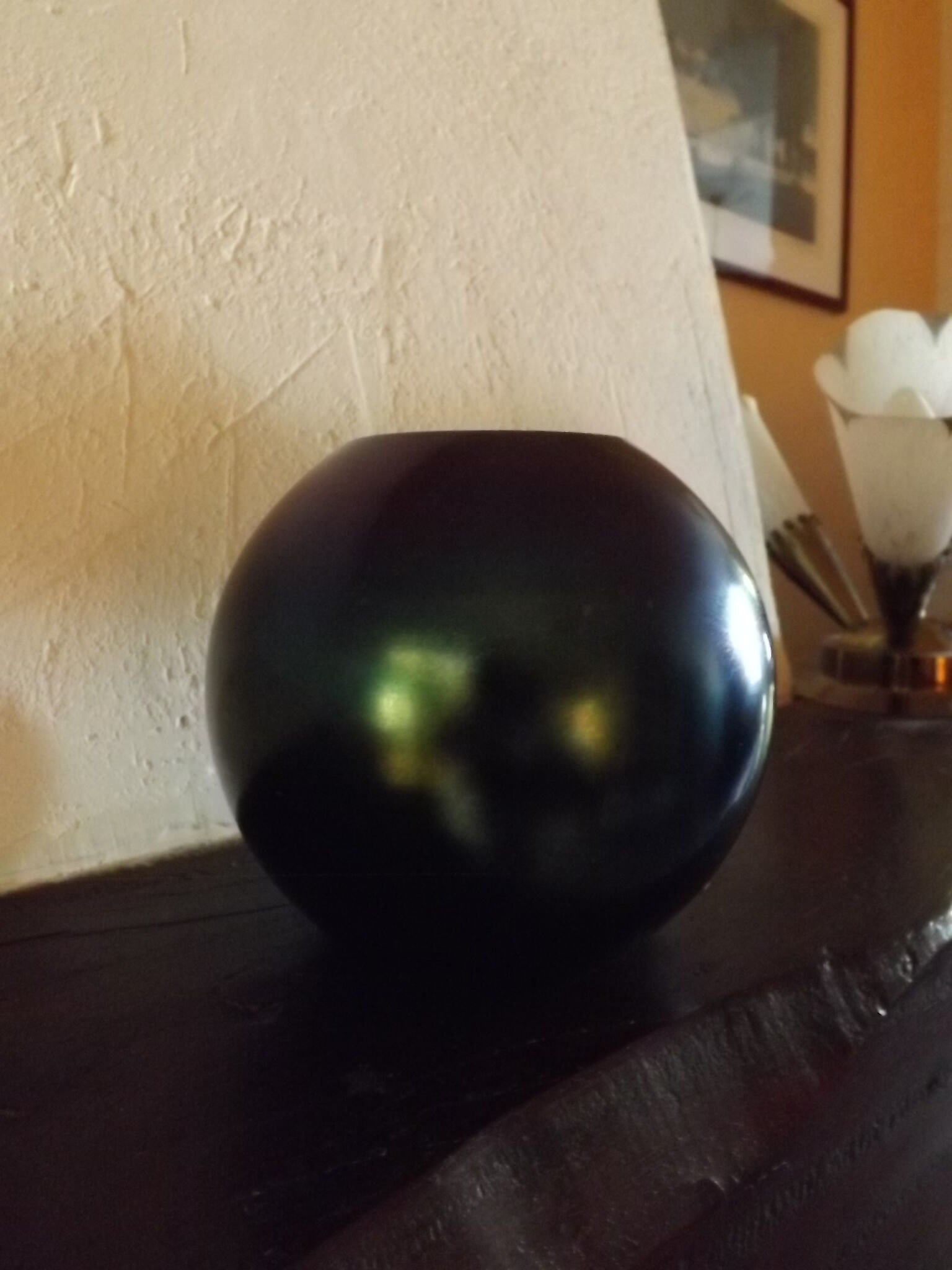 Vase ball iridescent czechoslovakia 1930 1940 art deco