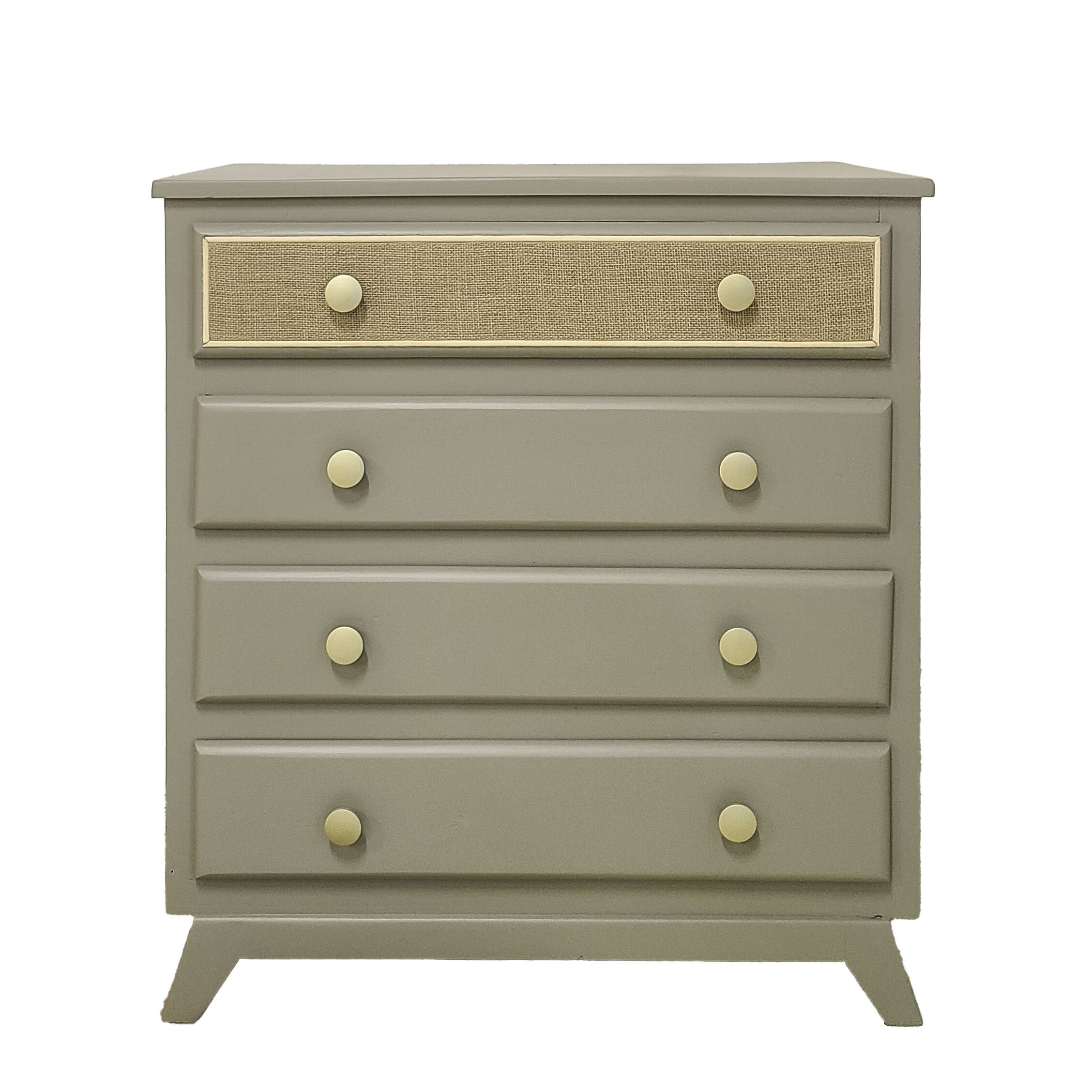 Vintage khaki chest of drawers