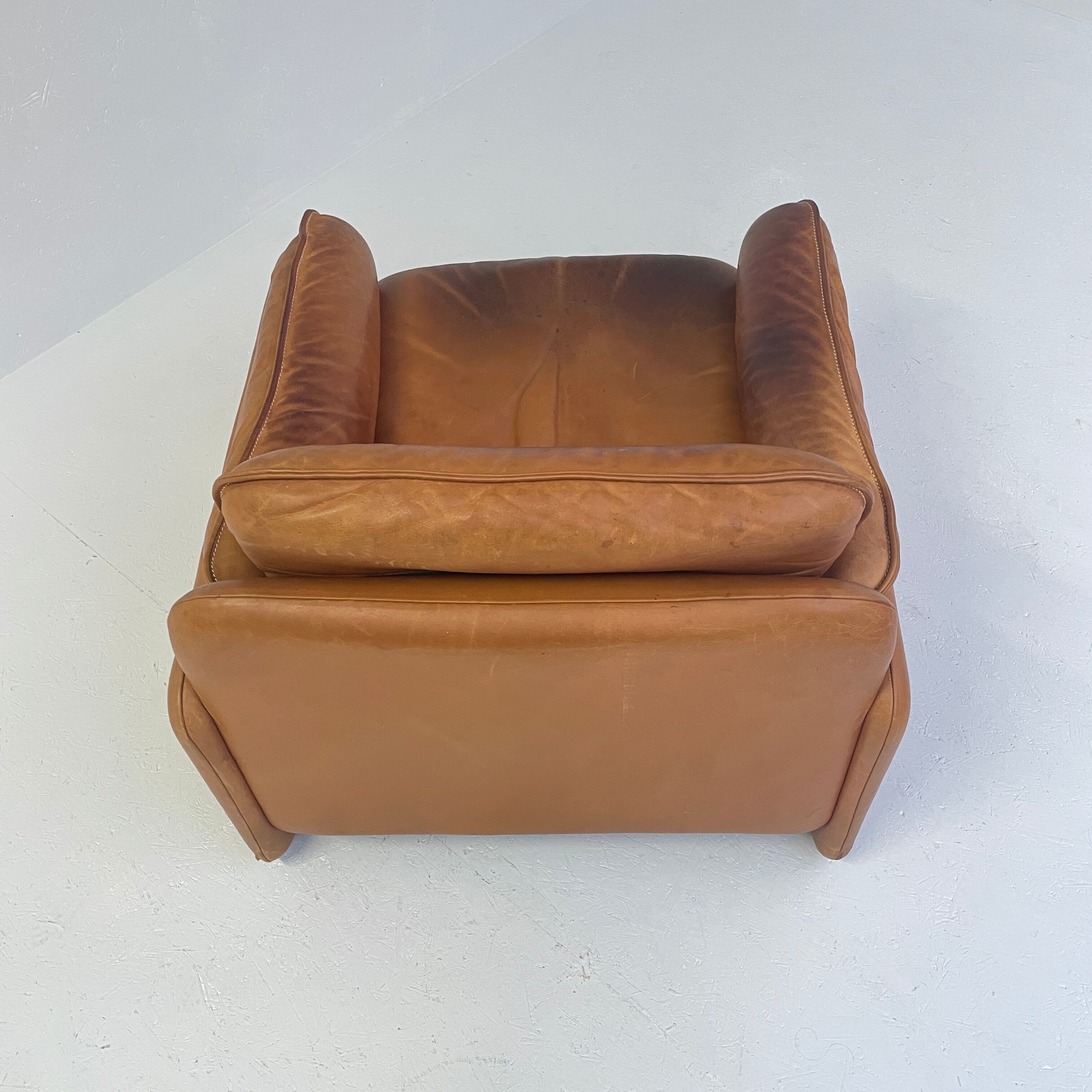 1960's Model DS-61 Cognac Leather Lounge Chair by 'De Sede' Switzerland