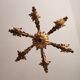 Vintage Hollywood Regency 6 light Chandelier gilded Italy Florence 1950-60