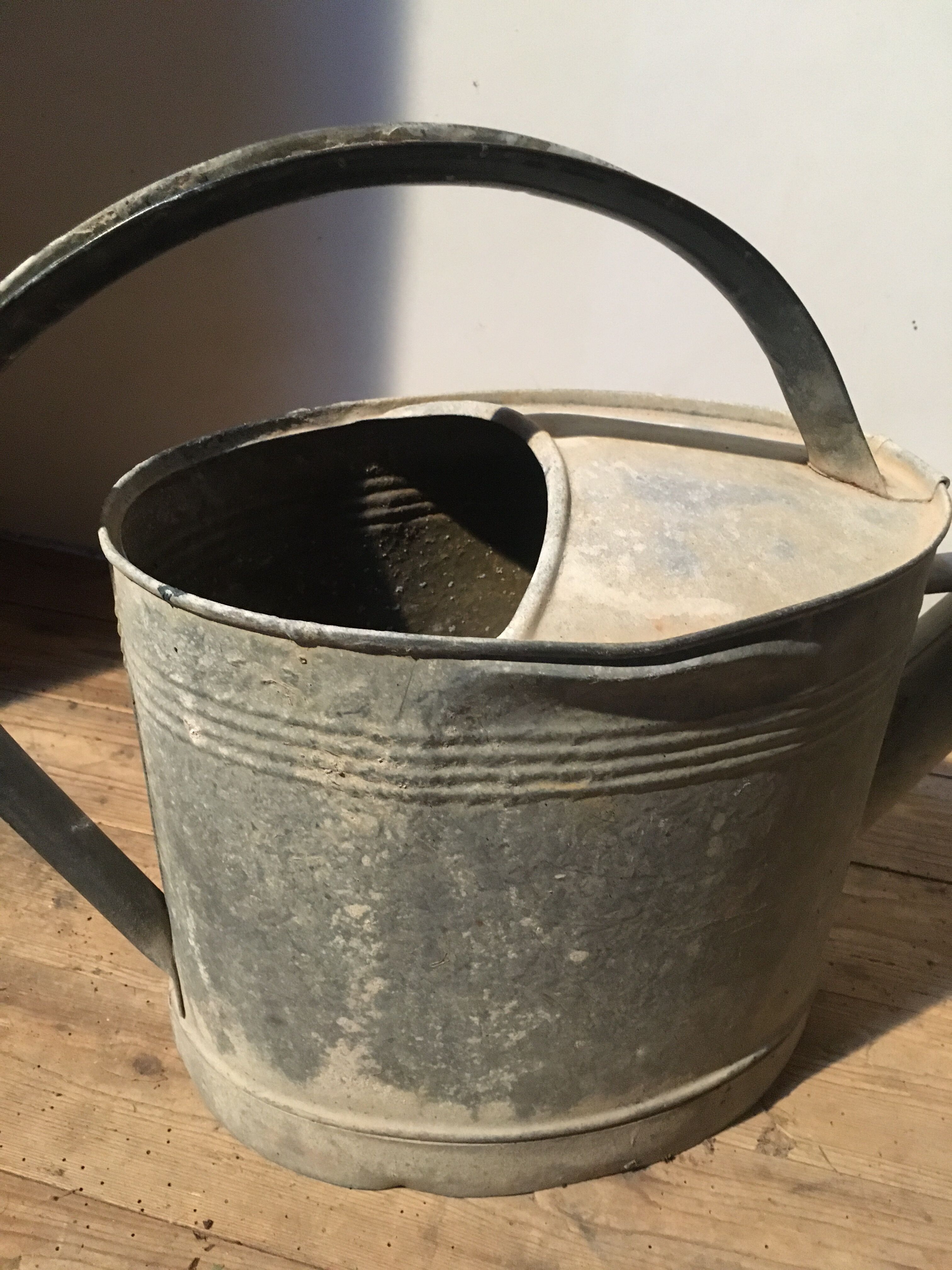 Zinc and copper apple watering can