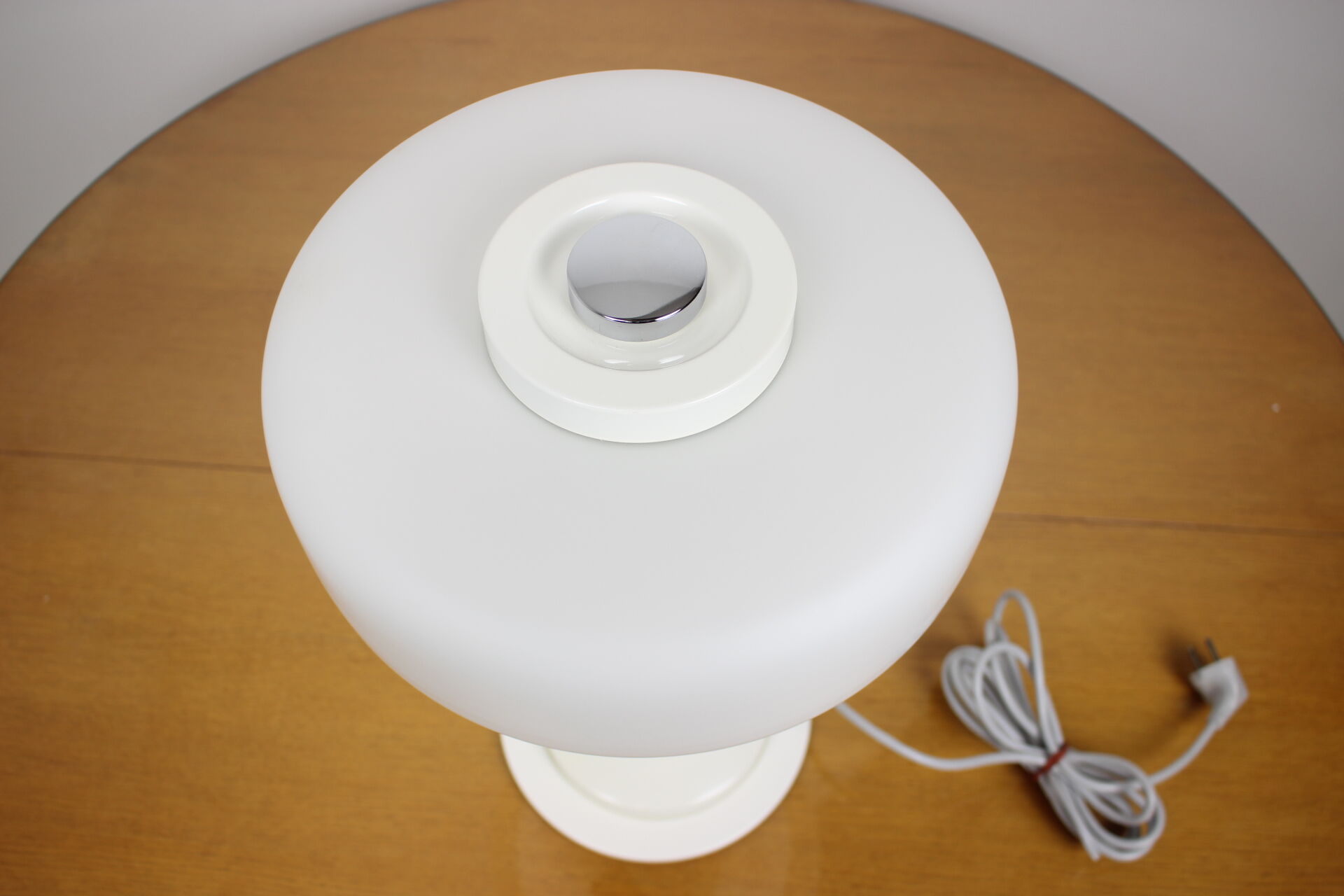 Mid-century rare white table lamp/ Napako, 1960's