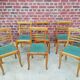 Chaises formica et bois 1950 circa