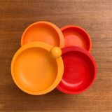 Extendable space-age pivoting bowls from the mid-century by Emsa, 1960s, set of 2.