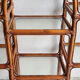 Bamboo rattan and glass shelf pier import 80s