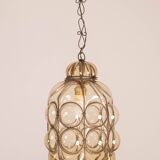 Wonderful Amber Vintage Venetian Lantern, Seguso Murano Glass, Italy, 1950s
