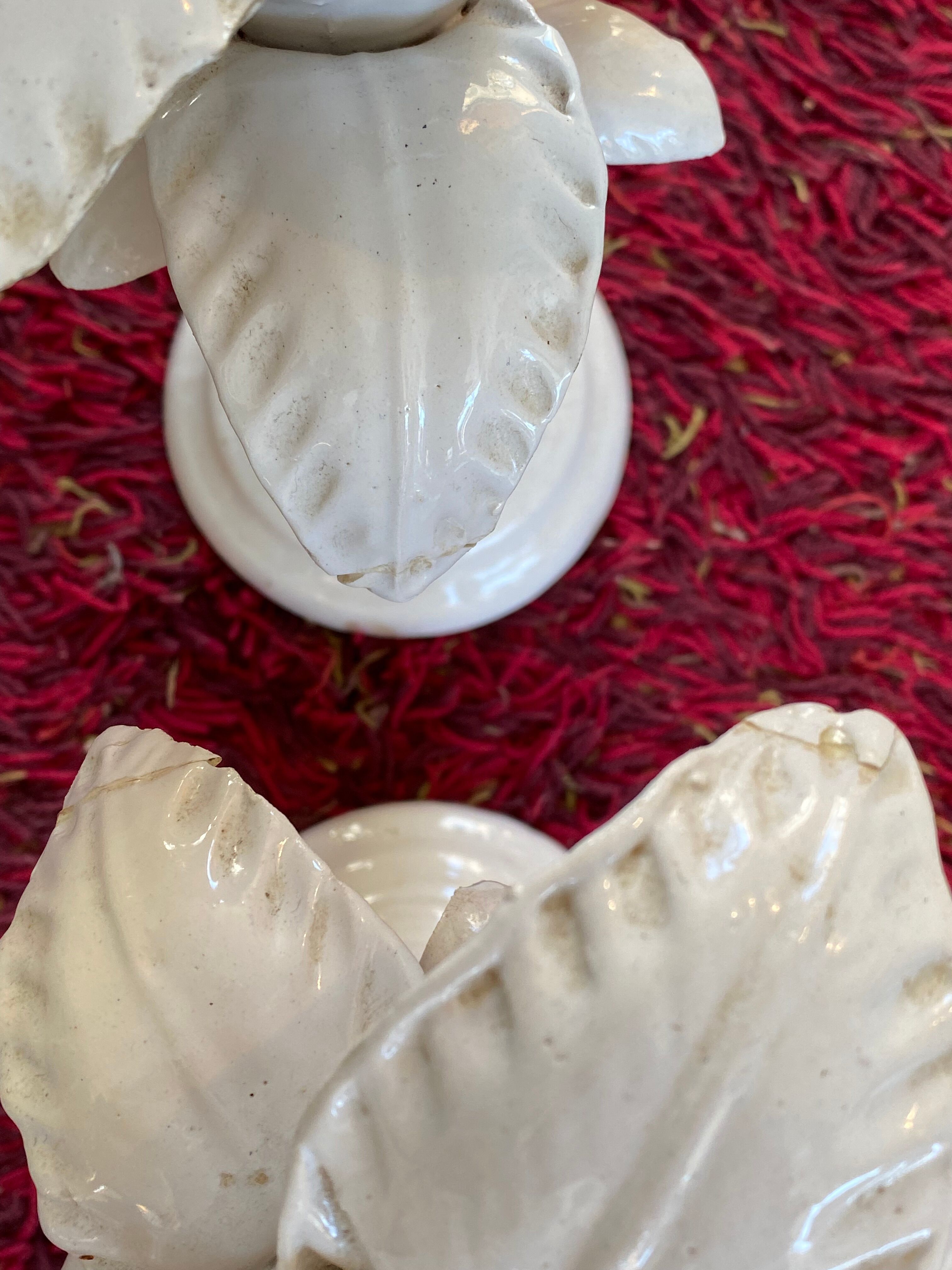 Pair of Jean Roger ceramic palm lamps