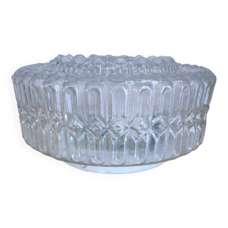 70s glass ceiling light