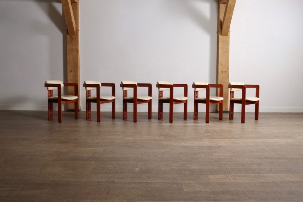 Ensemble de 6 chaises Augusto Savini Pamplona pour Pozzi, Italie 1965