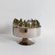 Vintage stainless steel and crystal flower stand