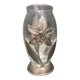 Glass and pewter vase