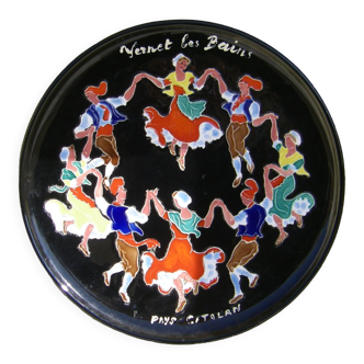 Ceramic dish "La Sardane" Faience factory of the kings of Majorca